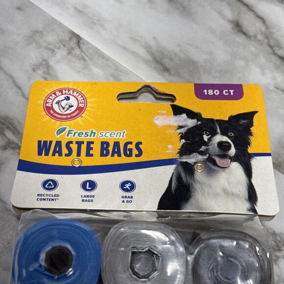 Arm & Hammer Disposable Dog Waste Bag Refills Fresh Scent 180Count - Picture 2 of 6
